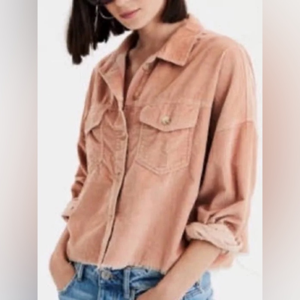 American Eagle Peach Corduroy Jacket